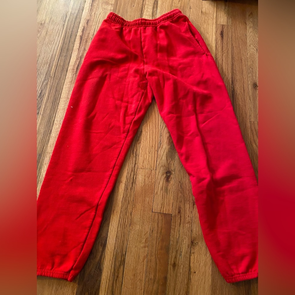 Womens red sweatpants